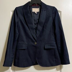 Banana Republic Women’s Blue Jean Denim Jacket Blazer PETITE 00P Pockets